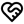 Handshack in the shape of a heart icon